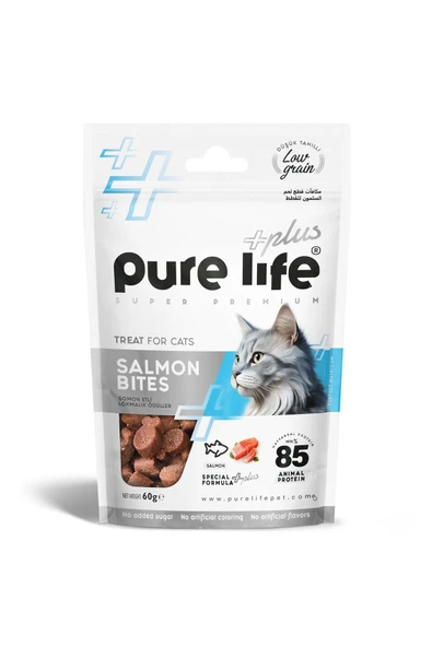 PureLife Plus Somonlu, Lokmalık Kedi Ödül Maması 60gr ürün görseli 1