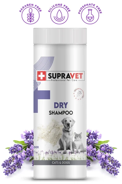 Supravet Dry Shampoo Lavanta Özlü Kedi Köpek Toz Şampuan 150 Ml ürün görseli 1