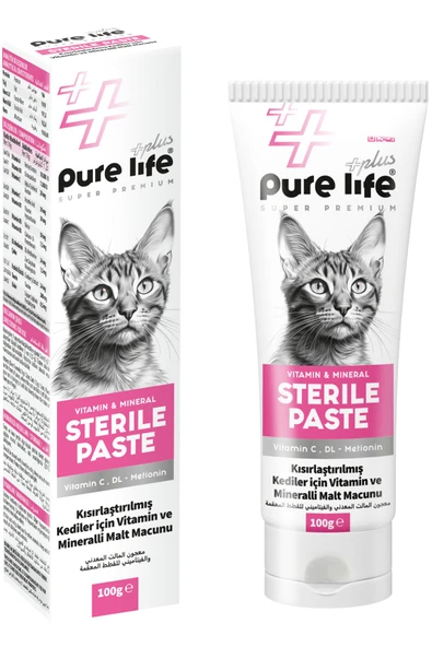 PureLife Plus Sterile Paste (Kısırlaştırılmış Kediler İçin Mineralli Malt Macunu) 100gr ürün görseli 1