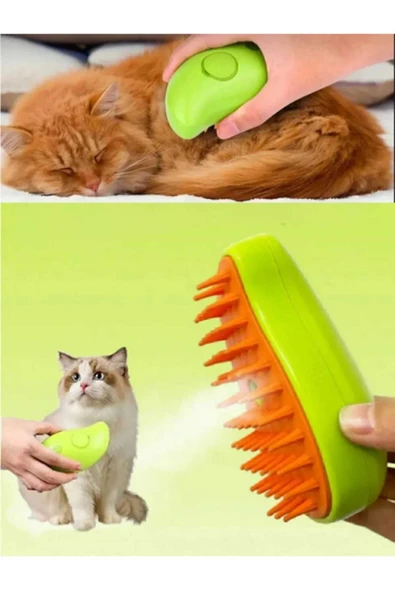 Pet Brush Kedi Köpek Buharlı Tarak Şarjlı Buharlı Tüy Toplama Tarak Buharlı Tüy Yumuşatma Tarak ürün görseli 1