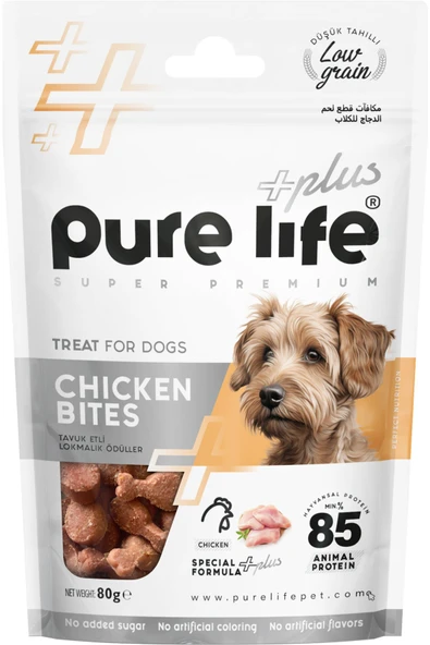 PureLife Plus Tavuk Etli, Lokmalık Köpek Ödül Maması 80gr ürün görseli 1