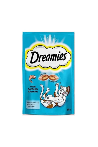 Dreamies İçi Dolgulu Somonlu Kitir Kedi Ödülü 60 Gr. ürün görseli 1