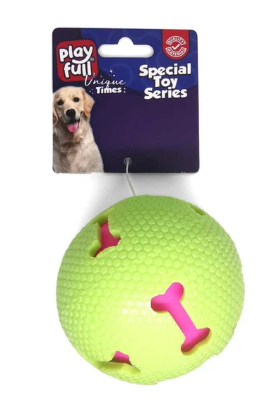 PLAYFULL Zilli Plastik Top Köpek Oyuncağı 7,5 Cm ürün görseli 1