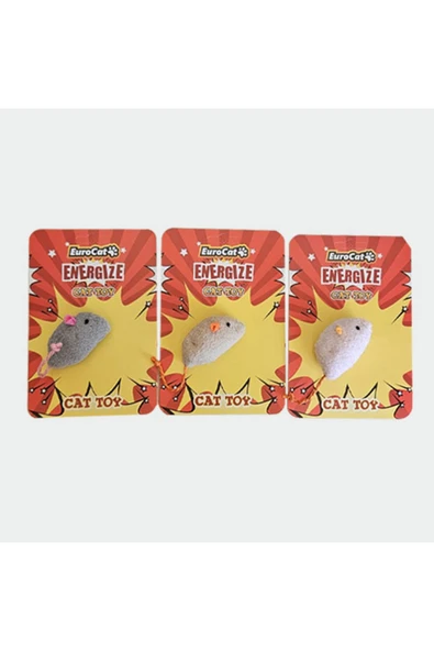 Eurocat Kedi Oyuncağı Tombik Fare Pastel Renk ürün görseli 1