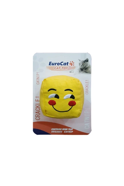 Eurocat Kedi Oyuncağı Gülen Smiley Küp 6 Cm ürün görseli 1