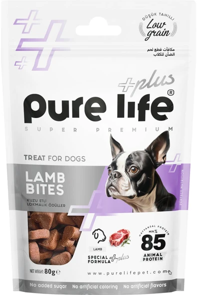 PureLife Plus Kuzu Etli, Lokmalık Köpek Ödül Maması 80gr ürün görseli 1