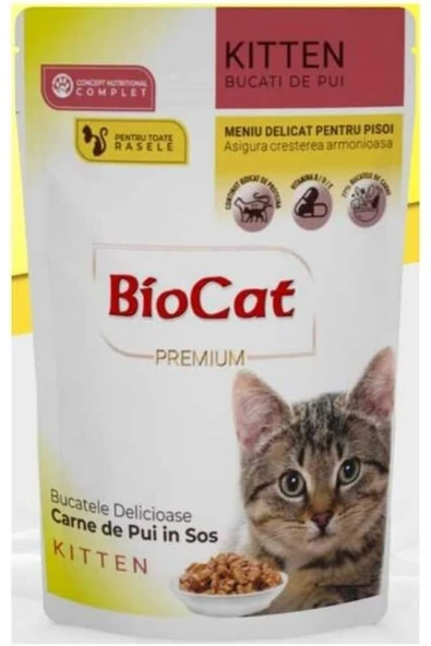 Furlo Bio Cat&Dog Biocat Delicate Menu Kitten Yavru Kedi Yaş Maması 85 GrX2 ürün görseli 1