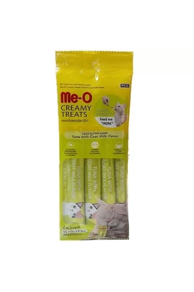 me-o Meo Creamy Ton Balıklı Ve Keçi Sütlü Kedi Ödül Maması 4x15 gr ürün görseli 1