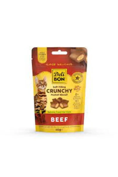 Delibon DELİBON CHRUNCHY İÇİ DOLGULU ÖDÜL BİSKÜVİSİ SIĞIR ETLİ 60GR ürün görseli 1