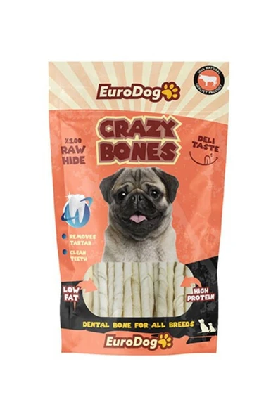 Eurodog Crazy Bone Sütlü Burgu Çubuk 20 Li 159079 ürün görseli 1