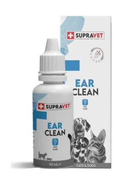 Supravet Kedi Köpek Kulak Temizleme Solüsyonu 50 ml ürün görseli 1