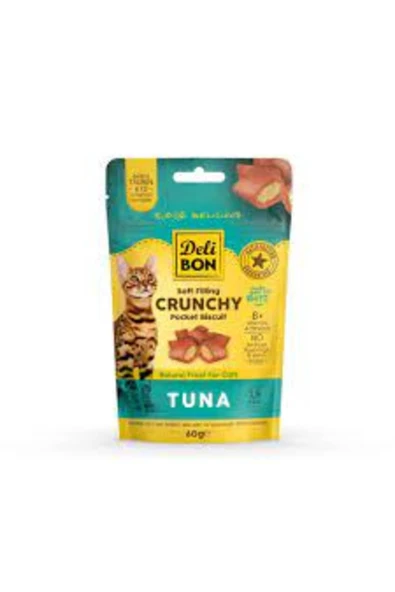 Delibon DELİBON CHRUNCHY İÇİ DOLGULU ÖDÜL BİSKÜVİSİ TUNALI 60GR ürün görseli 1
