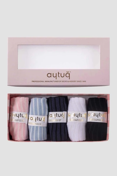 Aytuğ Kadın Bambu Patik Çorap 5 Çift Özel Kutulu Patik 34252 ürün görseli 1