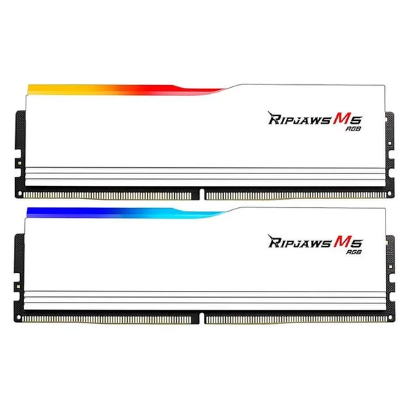 F5-6000J3636F16GX2-RM5RW GSKILL Ripjaws M5 Beyaz RGB DDR5-6000Mhz CL36 32GB (2x16GB) Dual (36-36-36-96) 1.35V ürün görseli 1