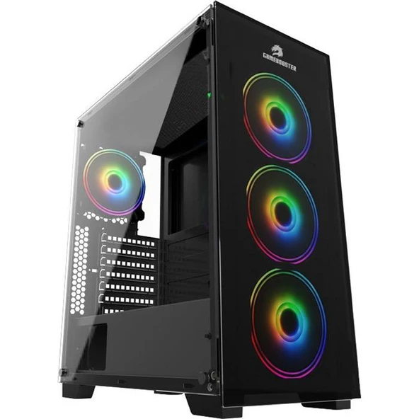 Gamebooster GB-PE05B 600W 80+ Usb3.0 Full Siyah Tempered Glass Rgb Fanlı Kasa Gb-Pe05B ürün görseli 1