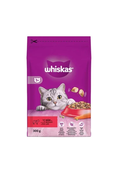 Whiskas Biftekli Havuçlu Kuru Kedi Maması 300 Gr ürün görseli 1