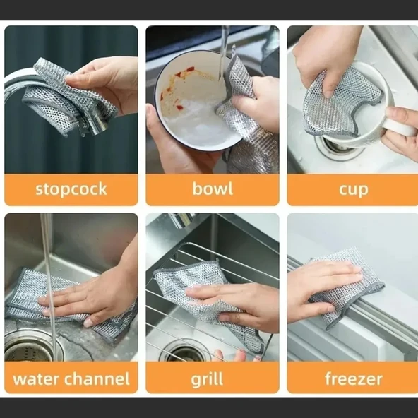 Mucit Home Çok Fonksiyonlu Çelik Tel Bulaşık ürün görseli 1