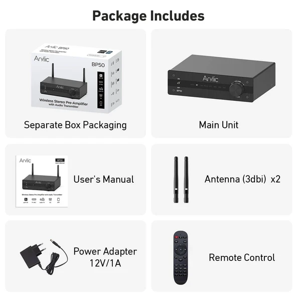 Arylic BP50 Bluetooth PreAmfi - Resim 9