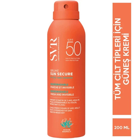 SVR Sun Secure Brume Invisible Fresh Mist Spf 50+ 200 ml Güneş Spreyi ürün görseli 1