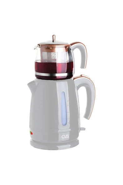 CVS Latife DN 1547 1600 W Cam Demlikli Çay Makinesi BEYAZ ürün görseli 1