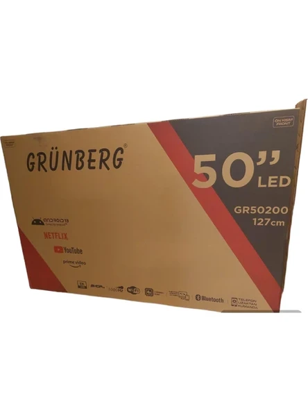 Grünberg GR50200 4K Ultra HD 50" 127 Ekran Uydu Alıcılı Android Smart LED TV  (ONVO ÜRETİMİ VE GARANTİSİ) ürün görseli 1