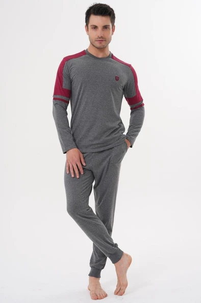 Mecit 2990 Erkek Füme Uzun Kollu Pijama Takımı ürün görseli 1