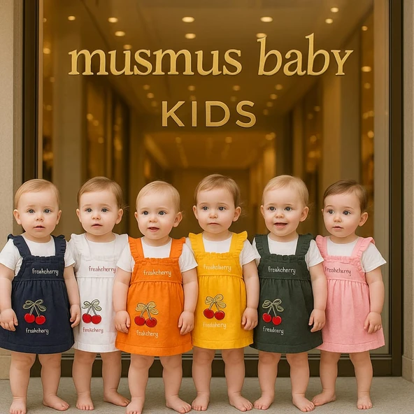 KIZ BEBEK BÜRÜMCÜK Elbise Takım 9.12.18.24   aylık toptan 4'lü seri. ürün görseli 1