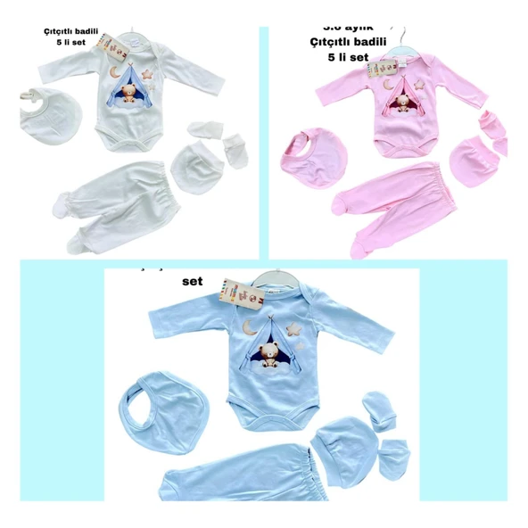 BEBEK 5'Lİ ZIBIN SET   3-4-5-6 aylık Toptan 4'ü seri ürün görseli 1