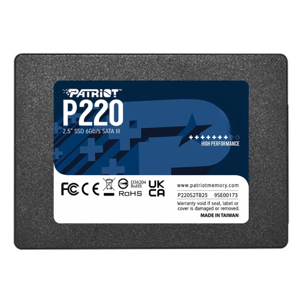 Patriot P220 P220S256G25 256GB (550/490MB/s) 2.5" SATA3 SSD ürün görseli 1