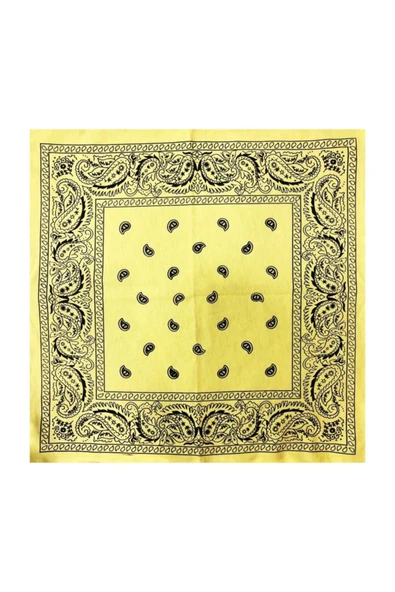 fame-stoned Sarı Damla Desen Penye Bandana ürün görseli 1