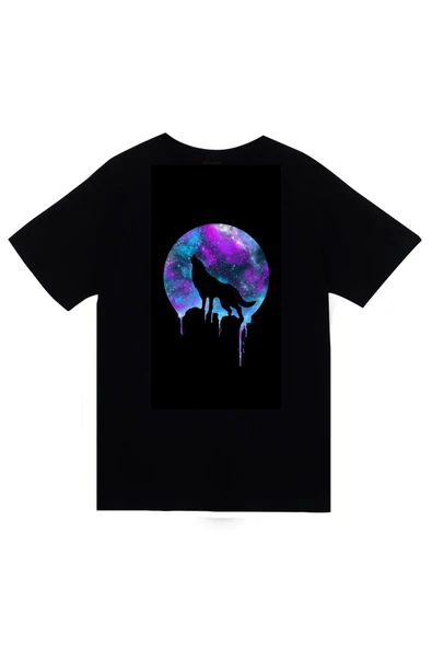 fame-stoned Therian Kurt Baskılı Unisex %100 Pamuk Siyah T-shirt ürün görseli 1