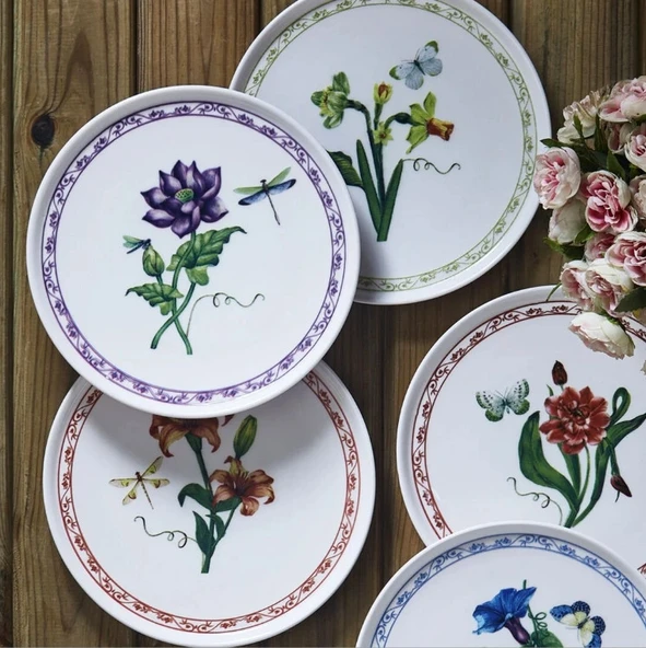 Fecra Beyda 6 Parça Pasta Tabağı Seti - Resim 2