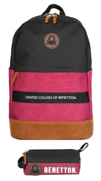 United Colors Of Benetton Retro Erkek Çocuk Çanta Seti - Siyah - Kırmızı ürün görseli 1