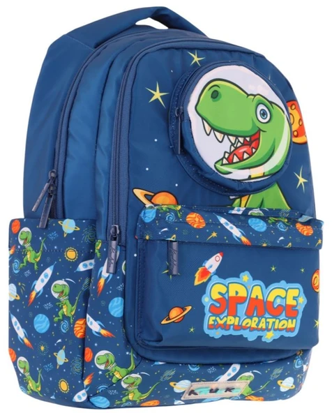 Kaukko Toys Erkek Çocuk 3D Dinazor Şekilli İlkokul ve Günlük Sırt Çantası - Lacivert - L5252 ürün görseli 1