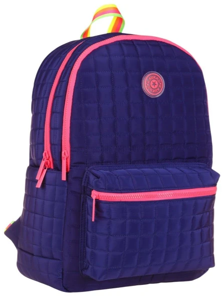 Kaukko Kapitoneli Üç Bölmeli Lacivert Pembe Kız Çocuk Okul ve Günlük Sırt Çantası - K1773 ürün görseli 1