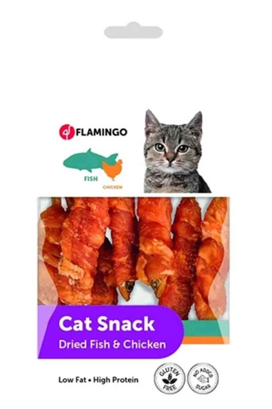 Flamingo Hapki Kurutulmuş Balık ve Tavuklu Kedi Ödülü 50gr Skt:11/2024 ürün görseli 1