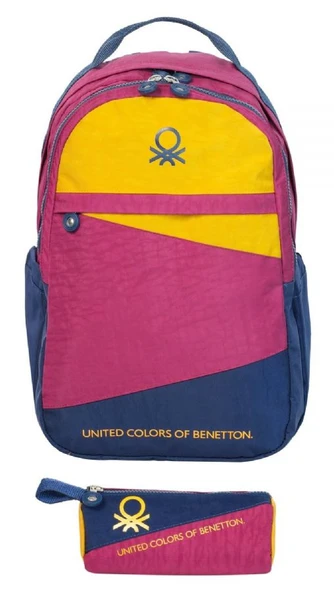 United Colors Of Benetton Color Blocking Unisex Çocuk Çanta Seti  - Kırmızı ürün görseli 1