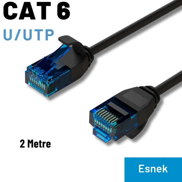 IRENIS CAT6 U/UTP Esnek Kablo, 2 Metre ürün görseli 1