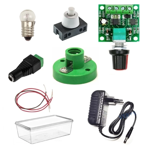 Kutulu 3 in 1 Basit Lamba ve Dimmer Deney Seti (3 Devre) - Öğrenci Elektrik Devresi ürün görseli 1