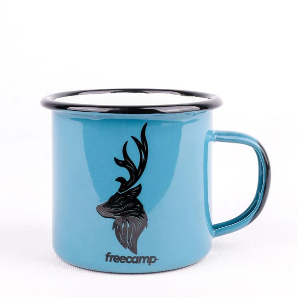 FreeCamp Campers Emaye Mug 350ml-MAVİ ürün görseli 1