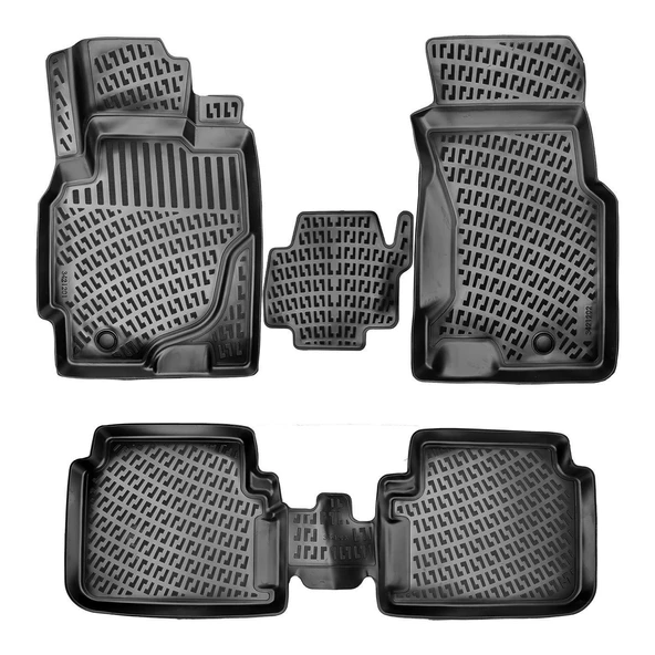 Rizline Honda CR-V 1995 - 2001 3D Havuzlu Paspas Siyah ürün görseli 1