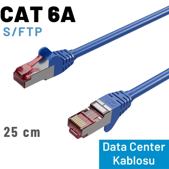 IRENIS CAT6A S/FTP Ethernet Data Center Kablosu, 25 cm - Resim 2