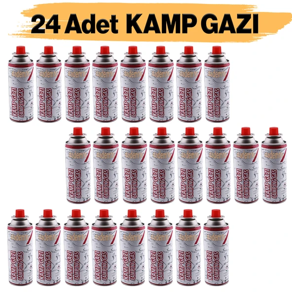 Kamp Gazı 24 Adet Set Pürmüz Yedek Kartuşu 227 Gram Piknik Kamp Mangal Mutfak Ateş Tutuşturucu ürün görseli 1