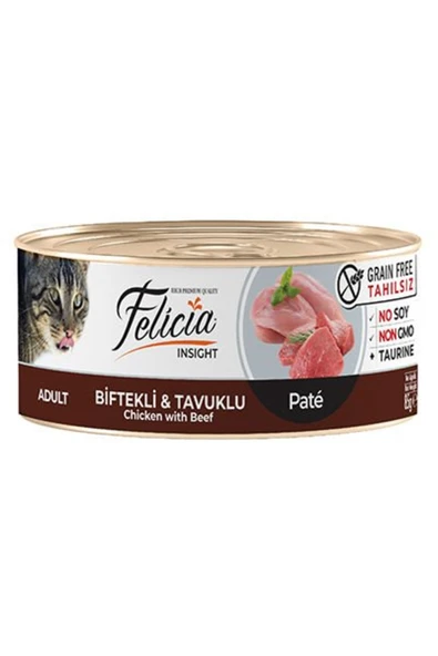 Tahılsız Biftekli Tavuklu Kıyılmış Yetişkin Kedi Konservesi 85 Gr - FLCK-010 ürün görseli 1