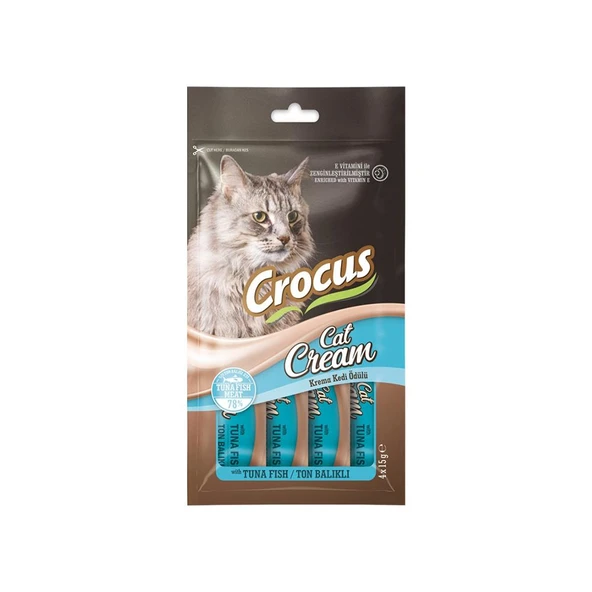 Crocus Ton Balıklı Krema Kedi Ödülü 4x15g ürün görseli 1