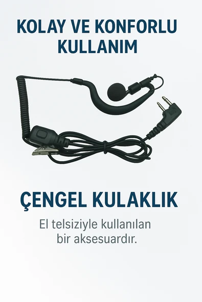 Çengel kulaklık el telsizi (sfe) ürün görseli 1
