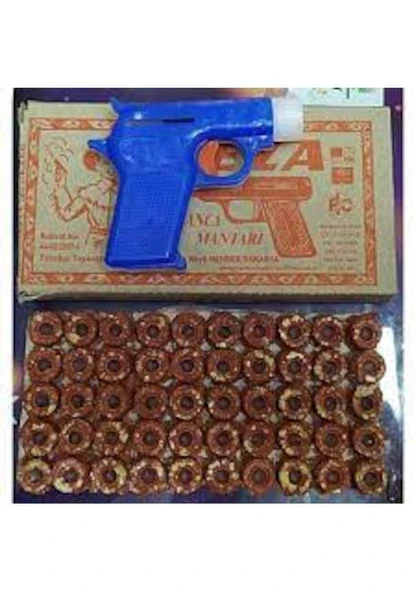 1 Paket 50 Adet Nostaljik Oyuncak Mantar Tabanca Kapsul Hediye 1 Kutu ürün görseli 1