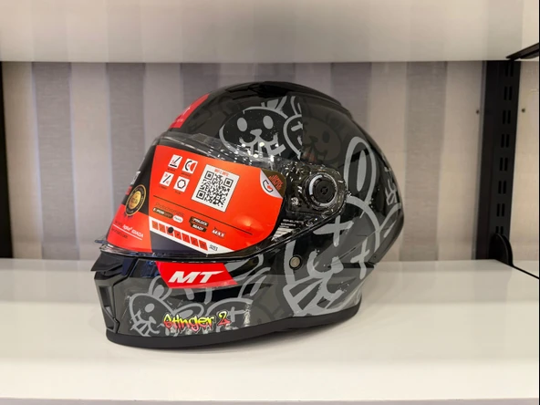 KASK MT STINGER RAM F1 PARLAK SİYAH/GRİ ürün görseli 1