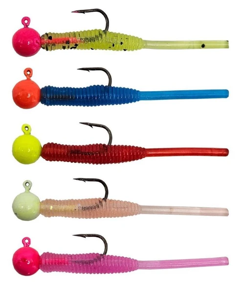 Kendo Hook Worm Jighead+Lrf Silikonu 1.5gr+4.5cm 5 Adet ürün görseli 1