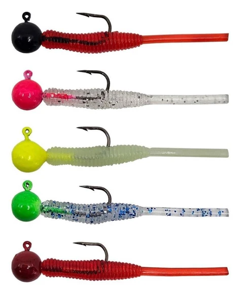 Kendo Hook Worm Jighead+Lrf Silikonu 2gr+4.5cm 5 Adet ürün görseli 1